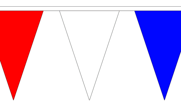 Red, White and Blue Triangle Bunting